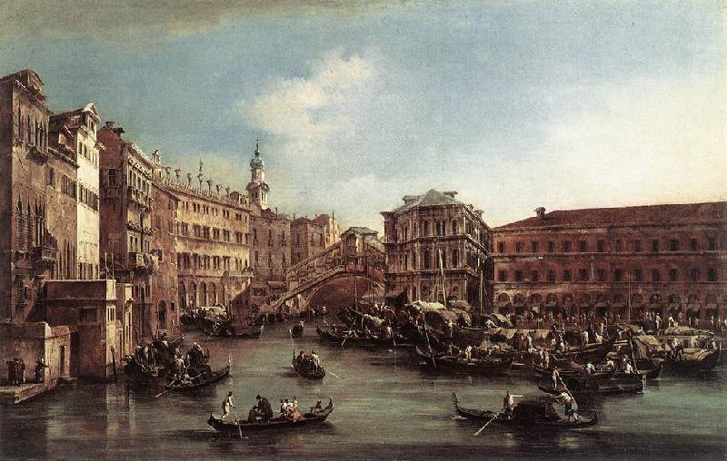 GUARDI, Francesco The Rialto Bridge with the Palazzo dei Camerlenghi dg oil painting image